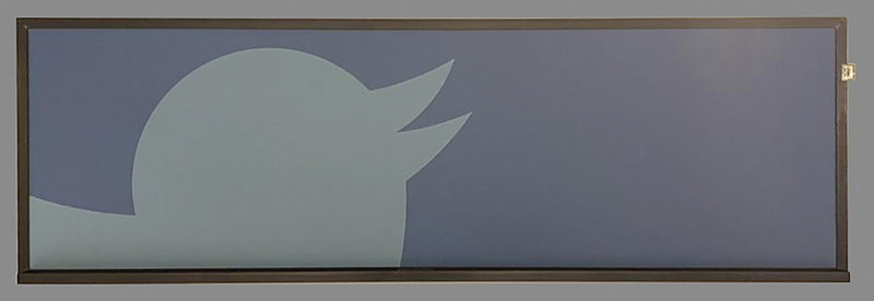 Lot 4191 Twitter Inc. 'Bird Logo' Messaging Board from the Company's San Francisco Headquarters (114˝ x 36˝)