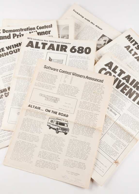 Lot 4178 Paul Terrell's MITS Computer Notes Newsletters (8): July 1975–September 1976