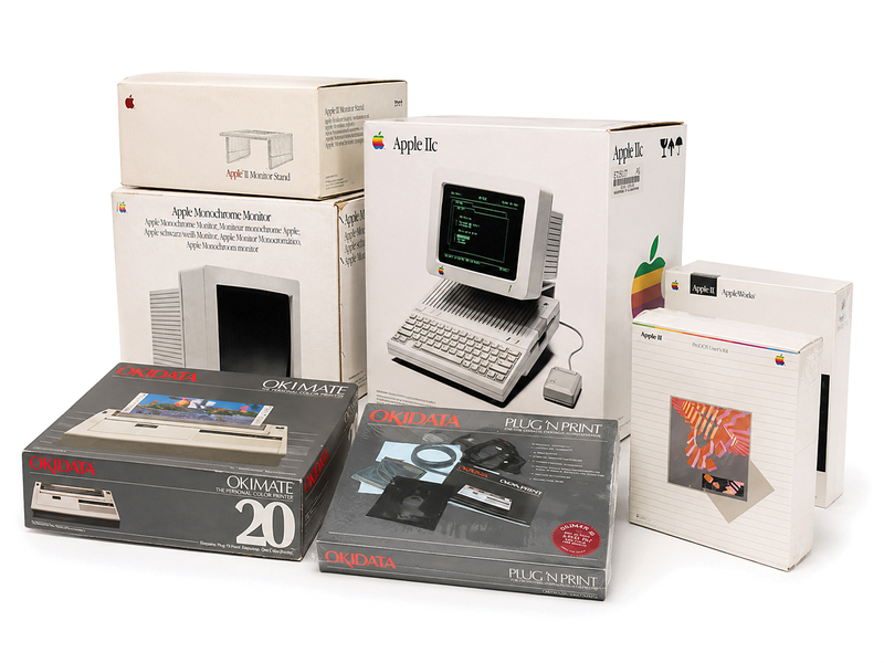 Lot 4059 Apple IIc Computer in Sealed Original Retail Box, with Factory-Sealed Monitor, AppleWorks, ProDOS Kit, and Accessories