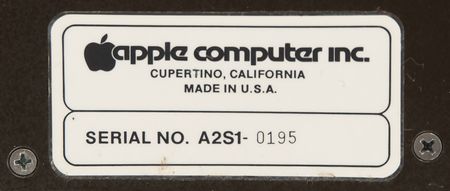 Lot #4044 Apple II Computer with Early Rev. 0 Board in Rare Ventless Case (Serial No. A2S1-0195), with Sanyo VM4209 Monitor - Image 8