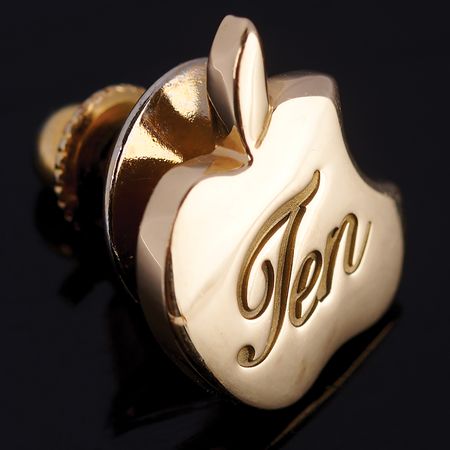Lot #4111 Apple Computer 5 and 10-Year Service Gold Pins - Image 2
