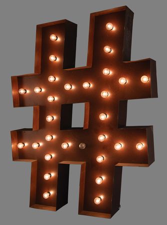Lot #4194 Twitter Inc. 'Hashtag' Signs (2) from the Company's New York Offices at 249 West 17th Street - Illuminated Metal and Foam Displays - Image 2