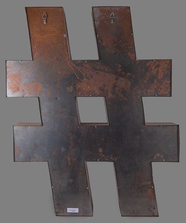 Lot #4194 Twitter Inc. 'Hashtag' Signs (2) from the Company's New York Offices at 249 West 17th Street - Illuminated Metal and Foam Displays - Image 4