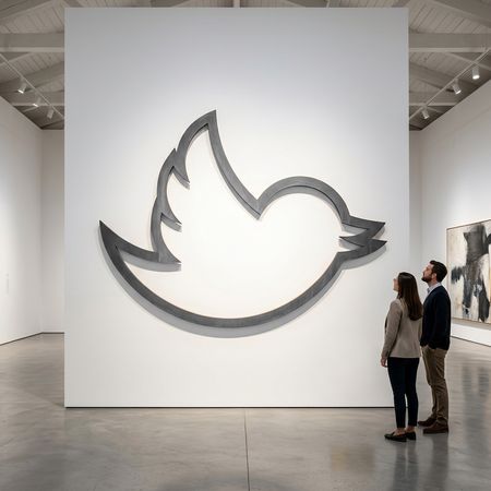 Lot #4190 Twitter Inc. 'Bird Logo' Metal Wall Display from the Company's New York Offices at 249 West 17th Street - Eight Feet Wide - Image 3