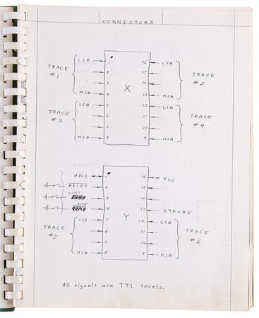Lot #4047 Steve Wozniak Custom-Designed Apple II Data-Display Interface System with “Woz” ALS and 29-Page Engineering Binder (September 1977) - Image 9