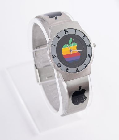 Lot #4157 Apple Computer Watch with Rainbow Logo - Image 1