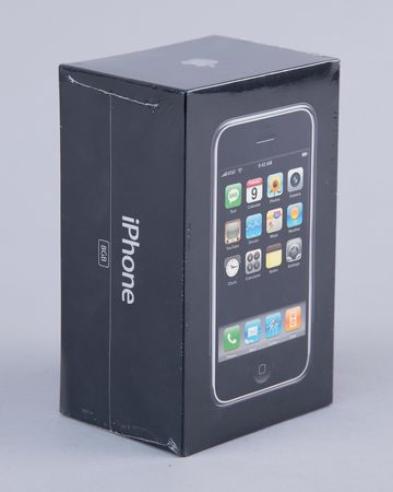 Lot #4071 Apple iPhone (First Generation, Sealed 8GB) with Original Gift Box and Apple 'Job Well Done' Card - Image 1