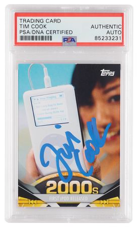 Lot #4119 Tim Cook Signed 2011 Topps iPod Trading