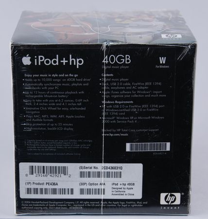 Lot #4087 Apple iPod+HP (4th Generation, Sealed - 40GB) - Image 4