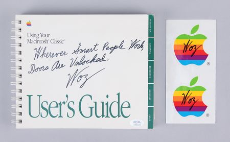 Lot #4064 Steve Wozniak Signed Macintosh Classic Computer Set: 