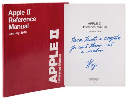 Lot #4048 Steve Wozniak Signed Apple II Reference Manual: 