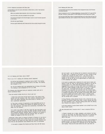 Lot #4030 Del Yocam's Archive of Typed Meeting Notes and Letter Drafts to Steve Jobs During NeXT Recruitment (1991) - Image 5