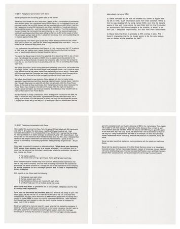 Lot #4030 Del Yocam's Archive of Typed Meeting Notes and Letter Drafts to Steve Jobs During NeXT Recruitment (1991) - Image 6