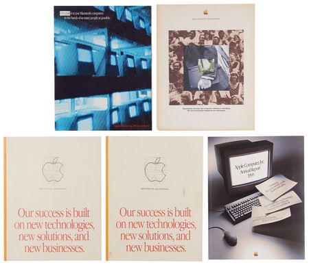 Lot #4121 Apple Computer (12) Annual Reports, Shareholder Reports, and Rainbow Logo Desk Tray (1984-1995) - Image 3