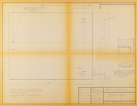Lot #4046 Apple II Computer (6) Original Engineering Blueprints - From the Collection of Ron Wayne - Image 2