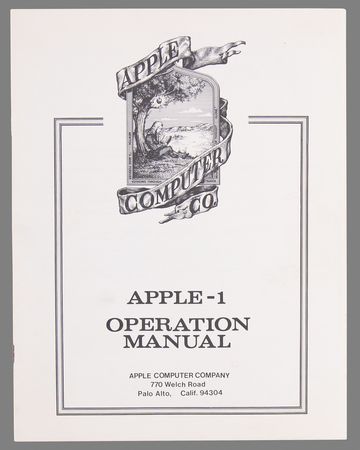 Lot #4041. Apple-1 Computer Operation Manual and Original 1976 Apple-I Advertising Flyer - From the Collection of Ron Wayne