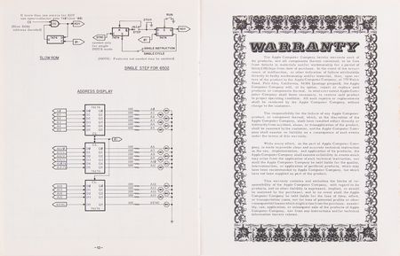 Lot #4041 Apple-1 Computer Operation Manual and Original 1976 Apple-I Advertising Flyer - From the Collection of Ron Wayne - Image 8