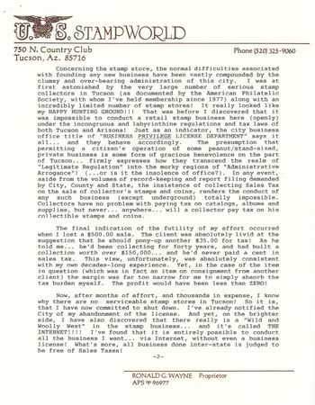 Lot #4035 Ron Wayne Collection of (5) Typed Letters Signed to Apple Confidential Author Owen Linzmayer, with Hand-Drawn Map, Apple-Founding Notes, and Inscribed Books - Image 7