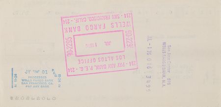 Lot #4005 Steve Jobs: July 1976 Wells Fargo Account Statements for Apple Computer Co. - Tracing the Funds Behind Early Apple-1 Production - Image 6