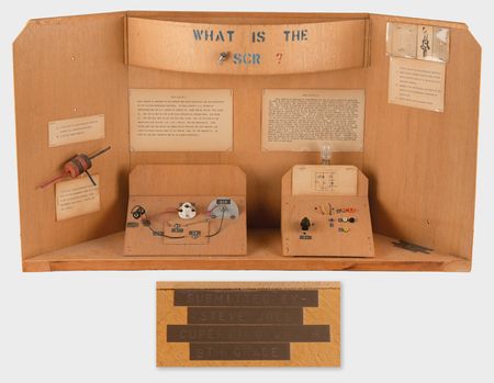 Lot #4006. Steve Jobs Personally-Built 8th Grade Science Fair Project: "What is the Silicon-Controlled Rectifier?"
