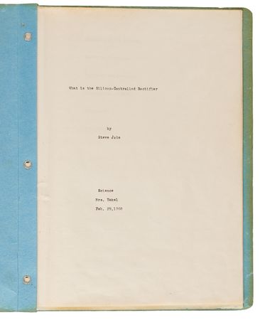 Lot #4006 Steve Jobs Personally-Built 8th Grade Science Fair Project: 