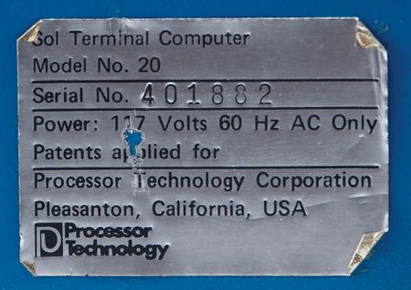 Lot #4172 Paul Terrell's Processor Technology Sol-20 Terminal Computer - Image 5