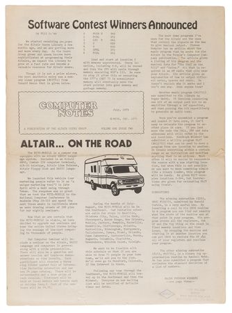 Lot #4178 Paul Terrell's MITS Computer Notes Newsletters (8): July 1975–September 1976 - Image 2