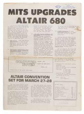 Lot #4178 Paul Terrell's MITS Computer Notes Newsletters (8): July 1975–September 1976 - Image 5