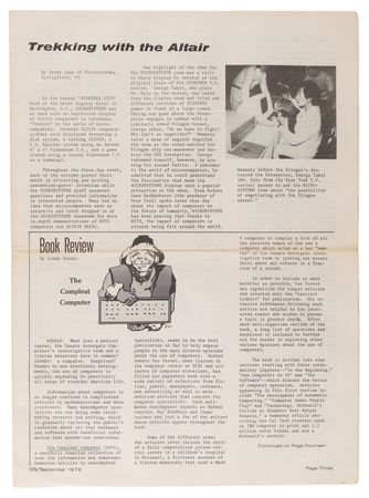 Lot #4178 Paul Terrell's MITS Computer Notes Newsletters (8): July 1975–September 1976 - Image 9