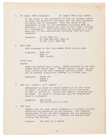 Lot #4042 Apple-1 Computer Preliminary Apple BASIC Users Manual (October 1976) - Image 15