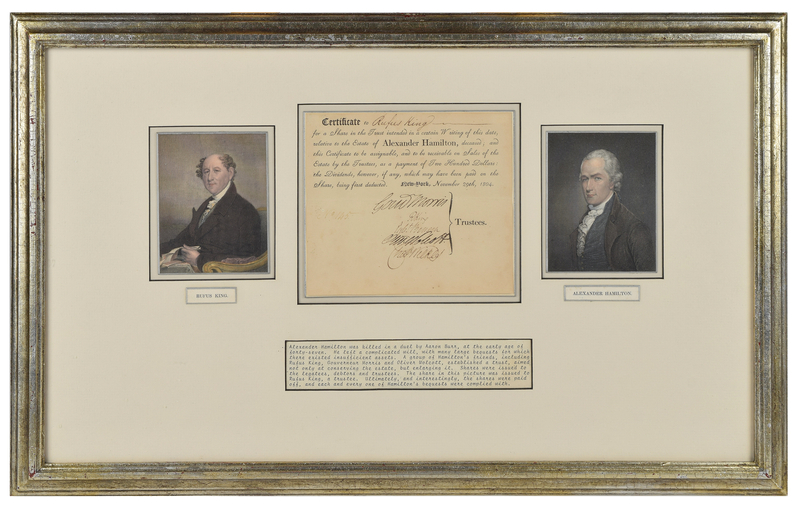 Lot 76 Alexander Hamilton Estate Document