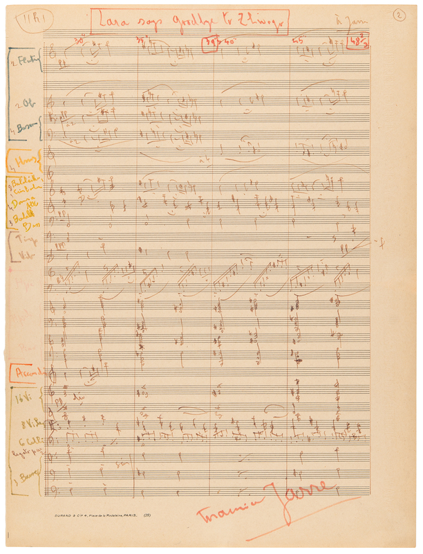 Lot 512 Maurice Jarre Autograph Musical Manuscript Signed - 'Lara's Theme' from Doctor Zhivago