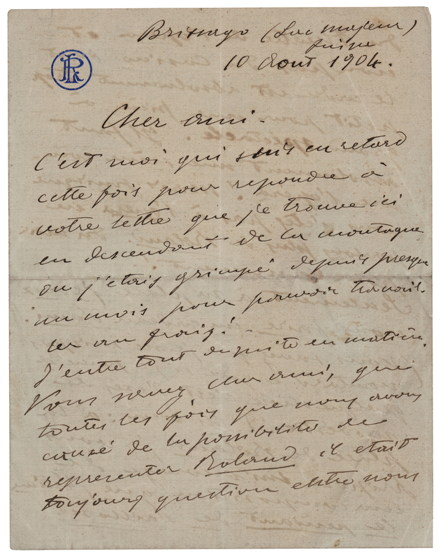Lot 397 Ruggero Leoncavallo Autograph Letter Signed on His Operas 'Chatterton' and 'Pagliacci'