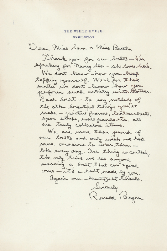 Lot 46 Ronald Reagan Autograph Letter Signed as President