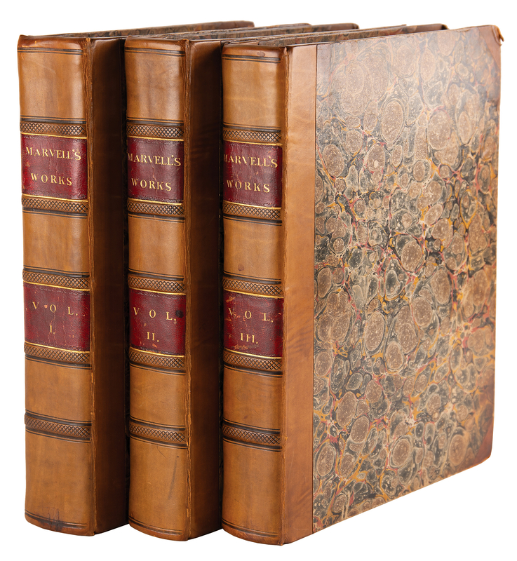 Lot 306 Andrew Marvell: The Works of Andrew Marvell, Esq., Poetical, Controversial, and Political, Vol.s I–III (1776)
