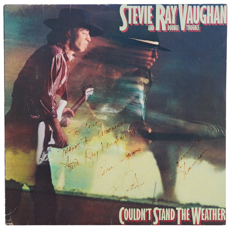 Lot 496 Stevie Ray Vaughan and Double Trouble Signed Album - Couldn't Stand the Weather