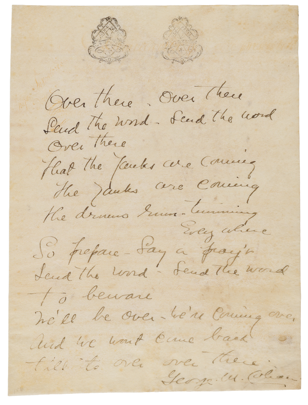 Lot 367 George M. Cohan Autograph Quotation Signed: 