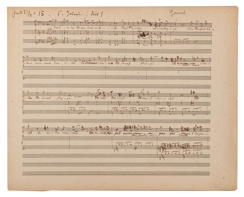 Lot 349 Charles Gounod Handwritten Musical Manuscript for Père Joseph's Aria in 'Cinq-Mars'