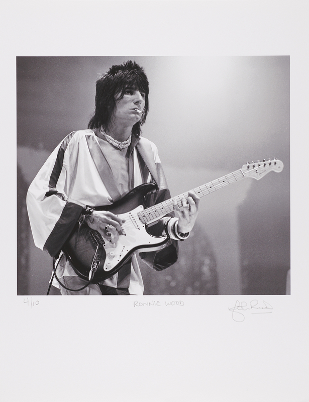 Lot 499 Ronnie Wood Photographic Print Signed by John Rowlands (Ltd. Ed. #4/10)