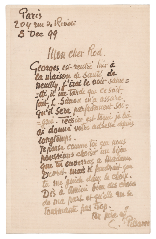 Lot 225 Camille Pissarro Autograph Letter Signed - 