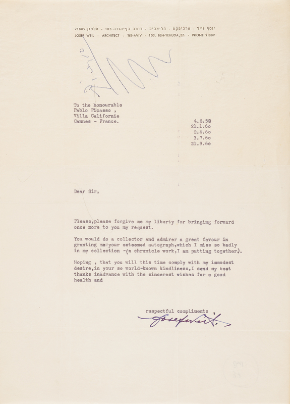 Lot 224 Pablo Picasso Signature