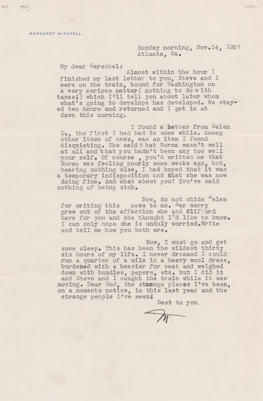 Lot 310 Margaret Mitchell Typed Letter Signed (1937) - 