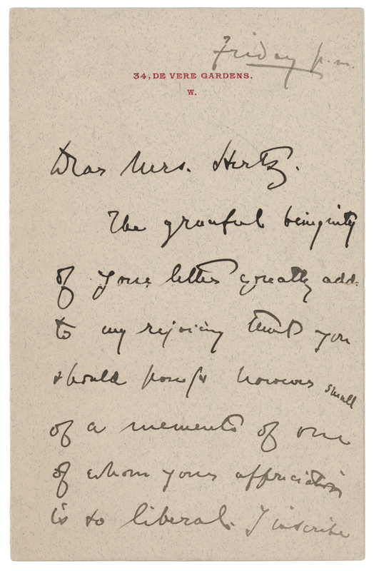 Lot 301 Henry James Autograph Letter Signed