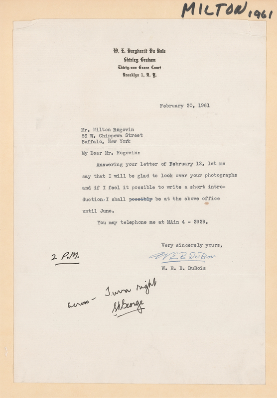 Lot 128 W. E. B. Du Bois Typed Letter Signed