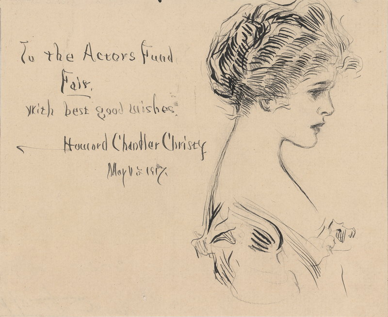Lot 212 Howard Chandler Christy Signed Sketch of a 'Christy Girl'