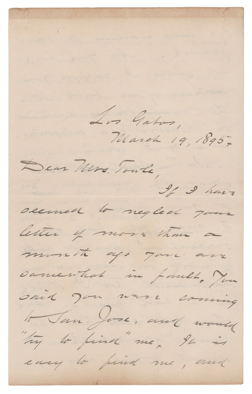 Lot 272 Ambrose Bierce Autograph Letter Signed: 