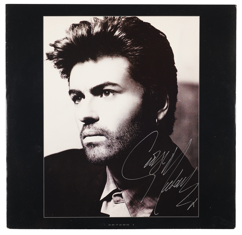 Lot 463 George Michael Signed Inner Album Sleeve - Listen Without Prejudice