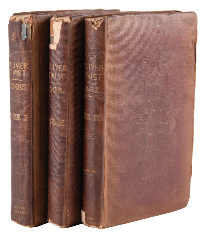 Lot 282 Charles Dickens: Oliver Twist; or, The Parish Boy's Progress (First Edition, First Issue in Three Volumes)