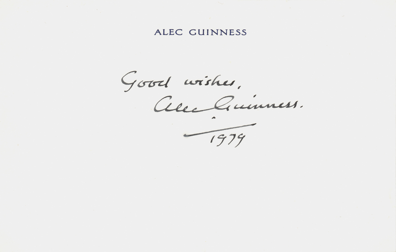 Lot 557 Star Wars: Alec Guinness Signature