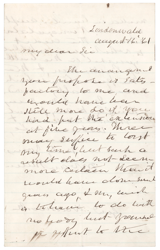 Lot 4 Martin Van Buren War-Dated Autograph Letter Signed to General James S. Wadsworth Following Bull Run